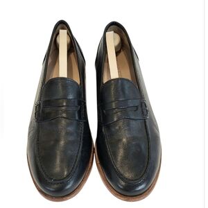 J. Crew Black Leather Loafers